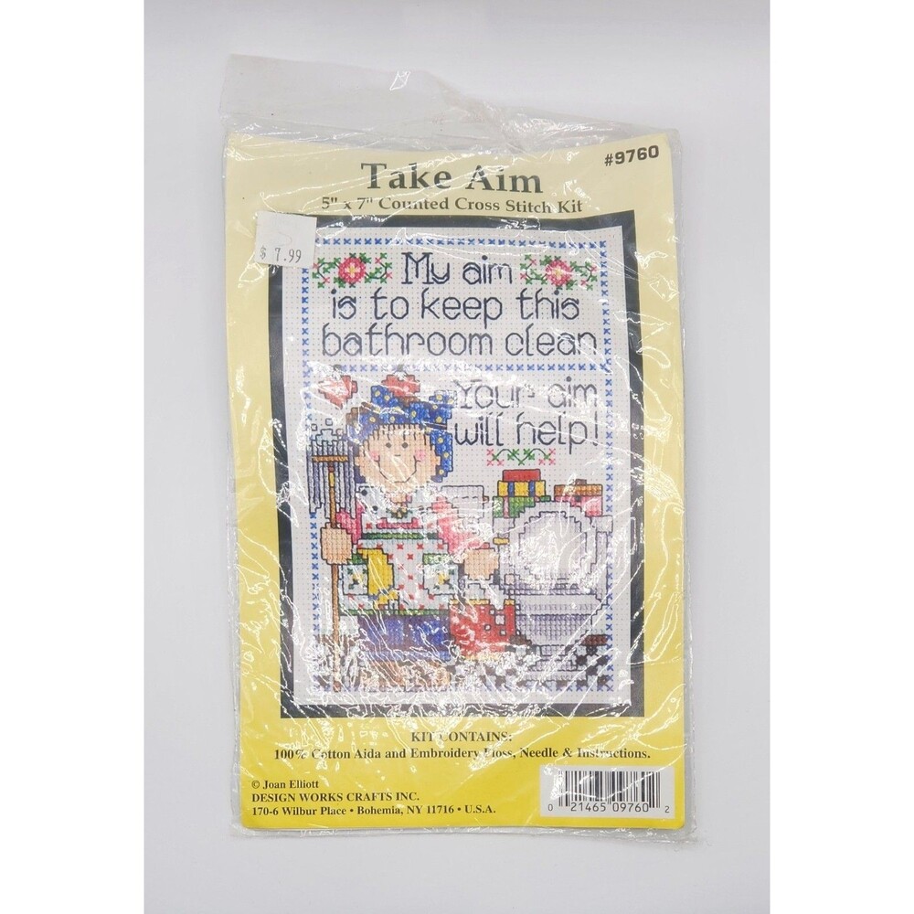 Take Aim Design Works Crafts #9760 5x7 Counted Cross Stitch Kit